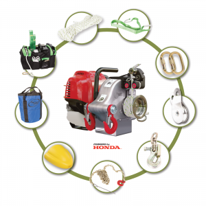 GAS-POWERED PORTABLE WINCH 1000KG WITH FORESTRY KIT